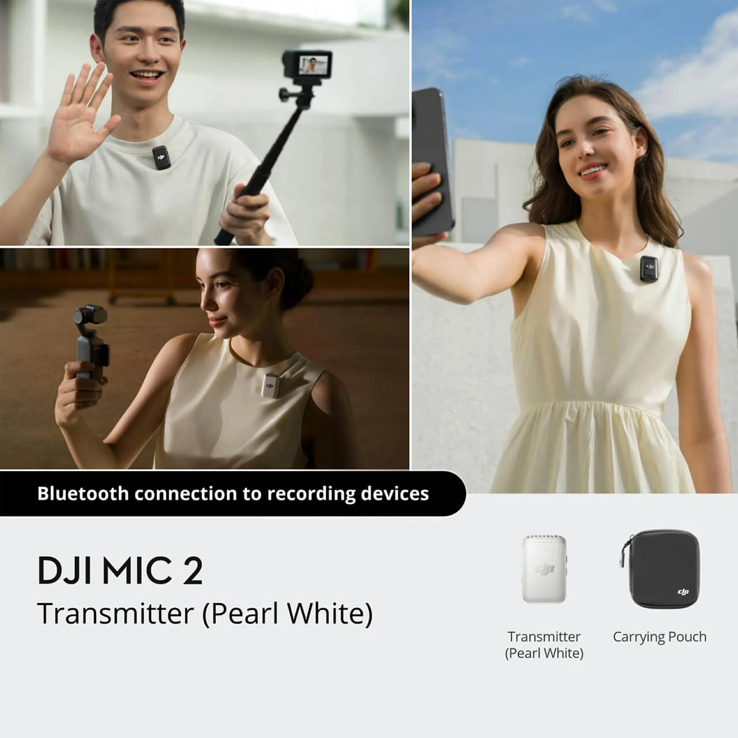 DJI Mic 2 Transmitter(Pearl White) - Image 2