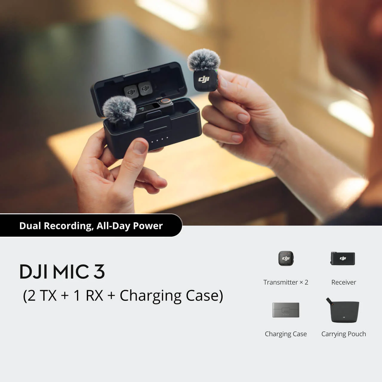 DJI Mic 3 (2 TX + 1 RX + Charging Case) - Image 3